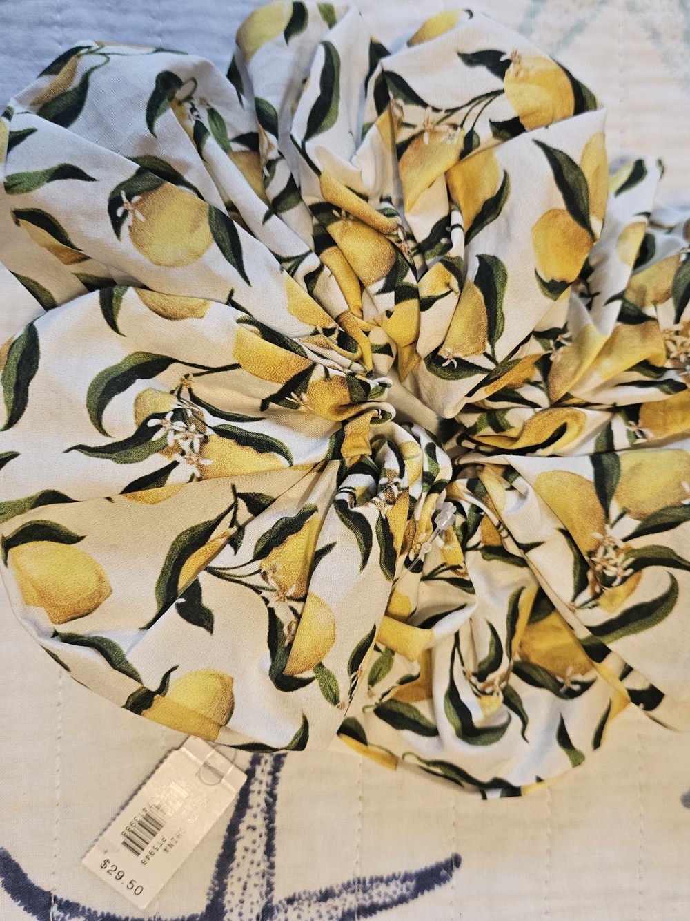 J. Crew Lemon Print Scrunchie Hair Accessory in Yellow and Green